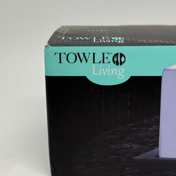 Towle Living Ceramic Flatware Caddy Set 3 Jars with Wooden Tray White 5091928 - Picture 3 of 9